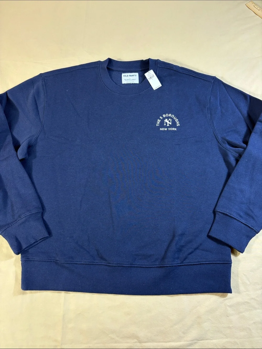 Old Navy New York Yankees Sweatshirt NWT Mens L Blue Crewneck 5 Boroughs MLB